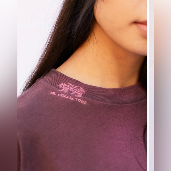 Free People x Dr Collector Basic T Double Face Dye Desert Road Small NWT - Picture 3 of 14